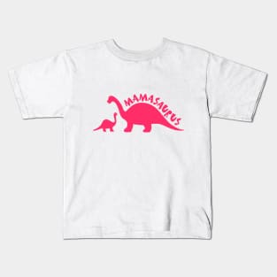 Mamasaurus with dinosaur silhouette Kids T-Shirt